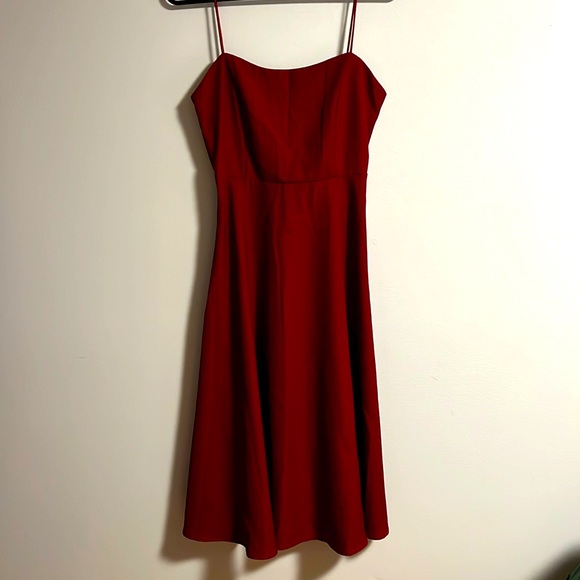 Red Midi Dress - Picture 1 of 4
